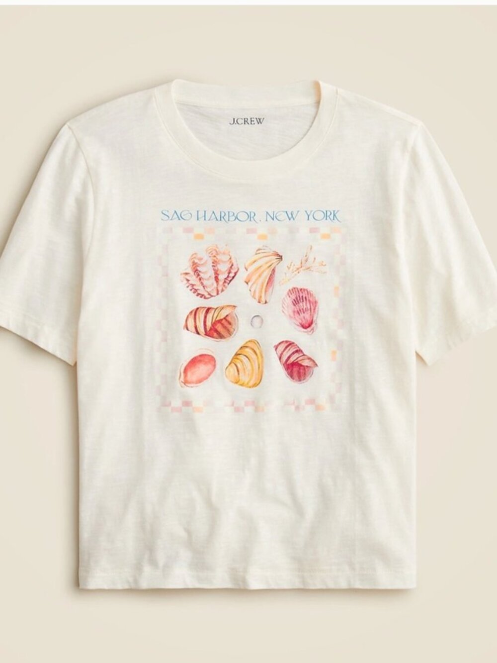 J Crew Sag Harbor sea shell graphic tee - Picture 1 of 5